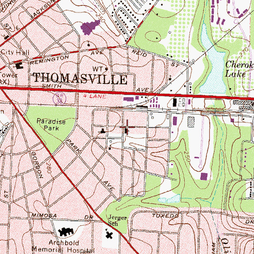 Topographic Map of Holiness Church, GA