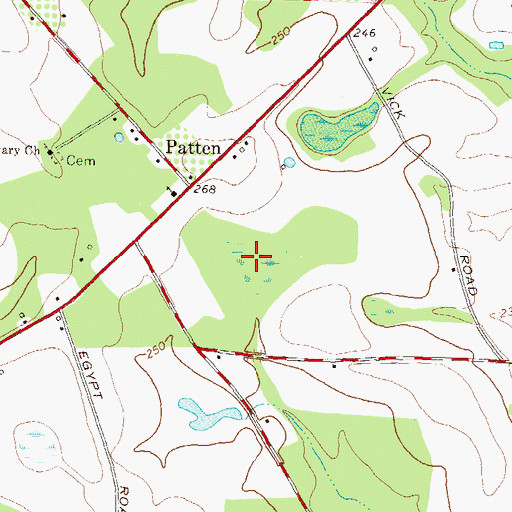 Topographic Map of Lancaster Pond, GA