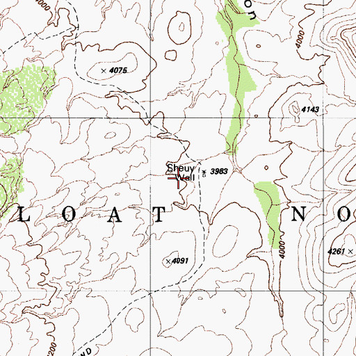 Topographic Map of Sheuy Well, AZ