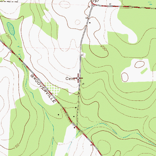 Topographic Map of McMurray Cemetery, GA