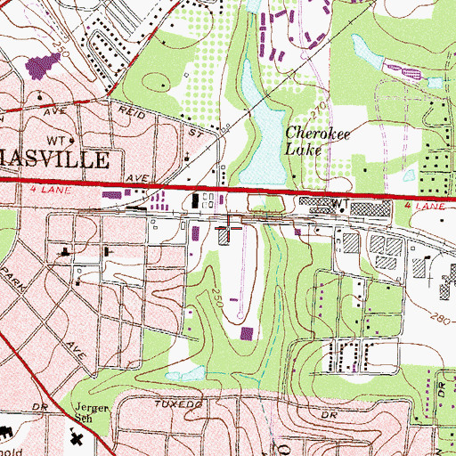 Topographic Map of Metcalf Avenue Industrial Park, GA