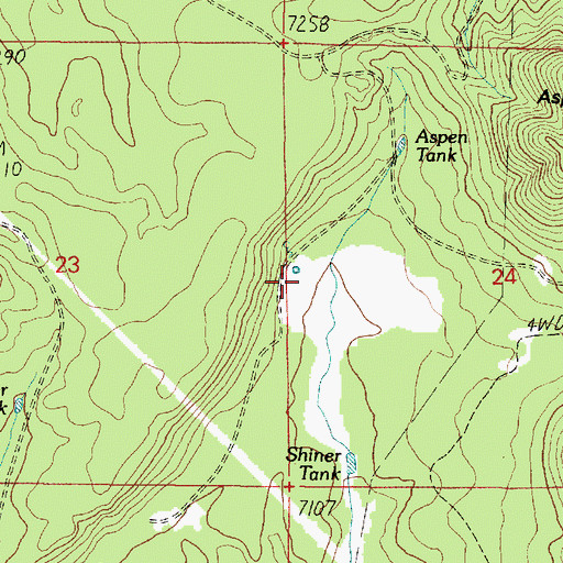 Topographic Map of Shiner Ranch (historical), AZ