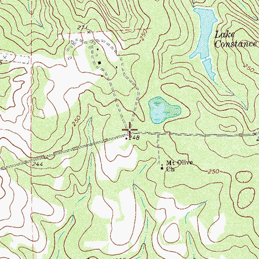 Topographic Map of Mount Olive (historical), GA