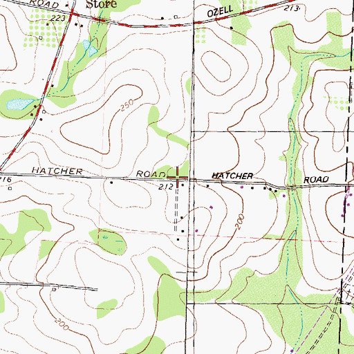 Topographic Map of New Hope Church, GA
