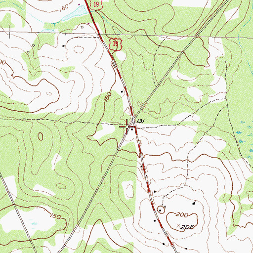 Topographic Map of New Hope Church (historical), GA