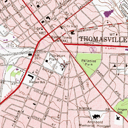 Topographic Map of New Jerusalem Missionary Baptist Church, GA