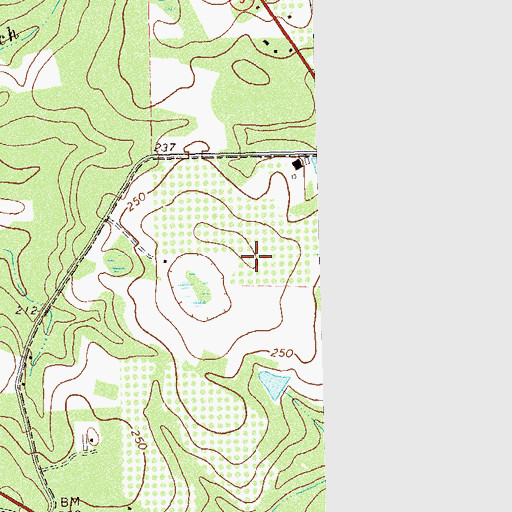 Topographic Map of Plantation Oak Industrial Park, GA