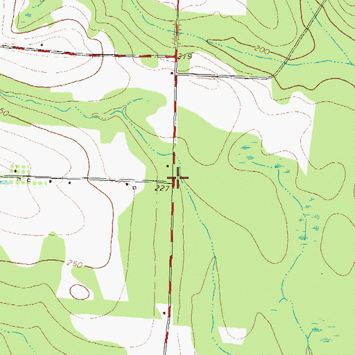 Topographic Map of Regan School (historical), GA