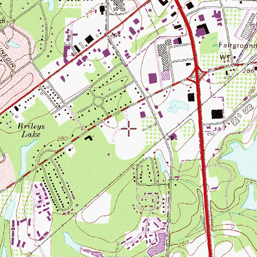 Topographic Map of Remington Avenue Ball Parks, GA