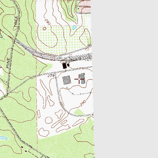 Topographic Map of Rose City Industrial Park, GA