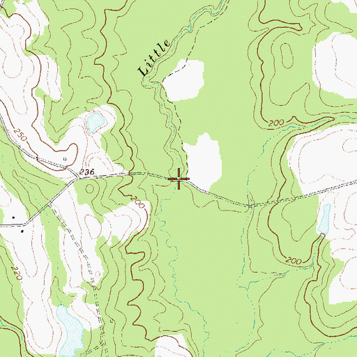 Topographic Map of Roup Bridge, GA