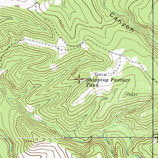 Topographic Map of Shipping Pasture Tank, AZ