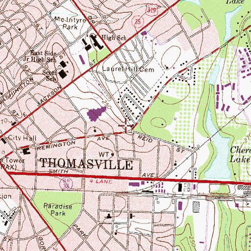 Topographic Map of Saint James African Methodist Episcopal Church (historical), GA