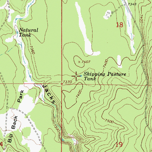 Topographic Map of Shipping Pasture Tank, AZ