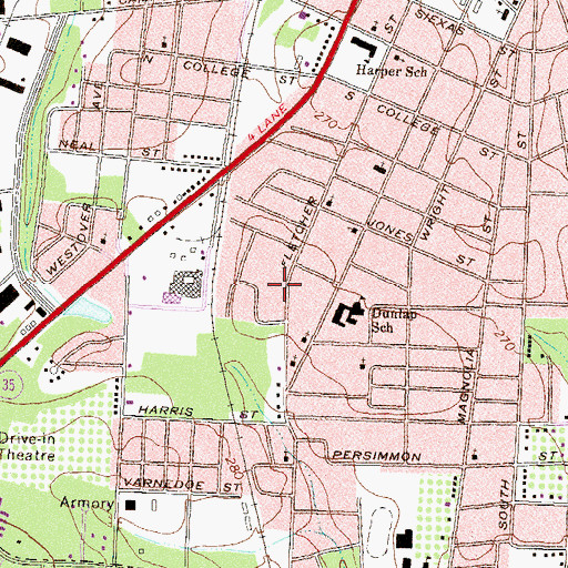 Topographic Map of Second Presbyterian Church (historical), GA