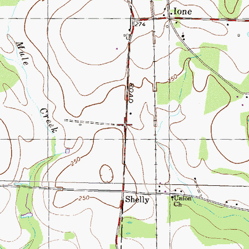 Topographic Map of Shelly School (historical), GA