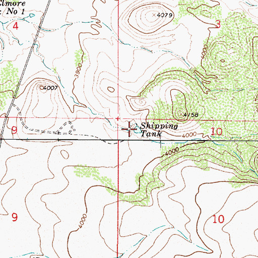 Topographic Map of Shipping Tank, AZ
