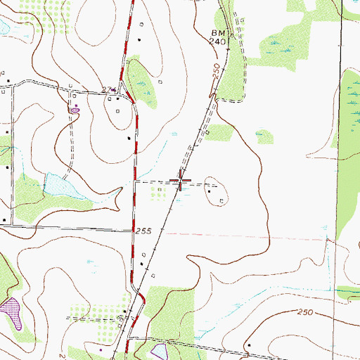 Topographic Map of Touraine (historical), GA