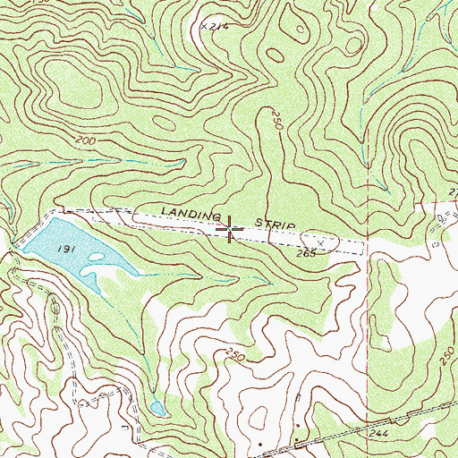 Topographic Map of Winstead Plantation Airport (historical), GA