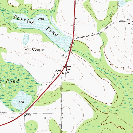Topographic Map of Alpha School (historical), GA