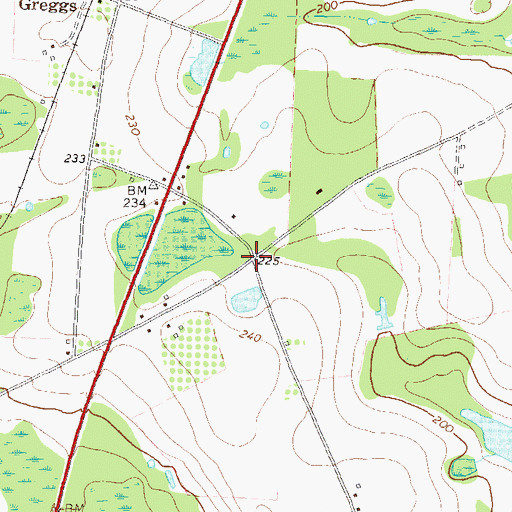Topographic Map of Carters Still (historical), GA