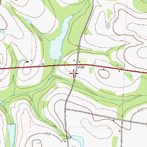Topographic Map of Lone Star School (historical), GA