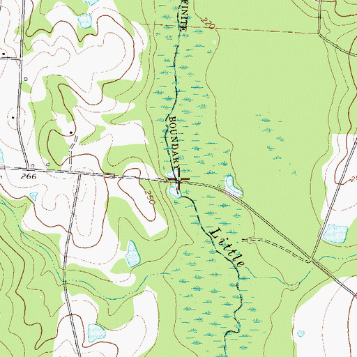 Topographic Map of Lotts Bridge, GA