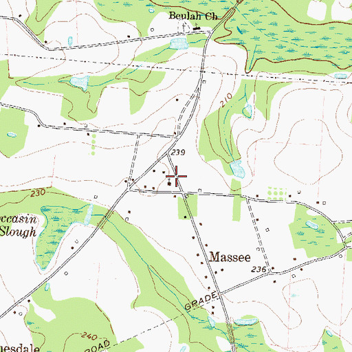 Topographic Map of Midway School (historical), GA