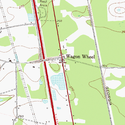 Topographic Map of New Hope Church, GA