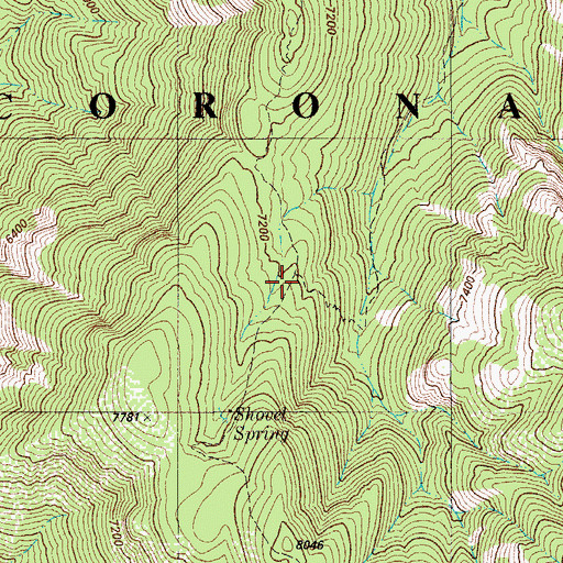Topographic Map of Shovel Spring, AZ