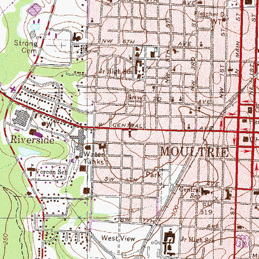 Topographic Map of Assembly of God Tabernacle, GA