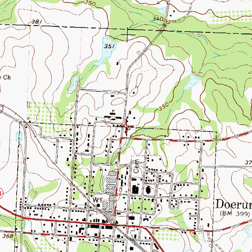 Topographic Map of Bailey Chapel African Methodist Episcopal Church, GA