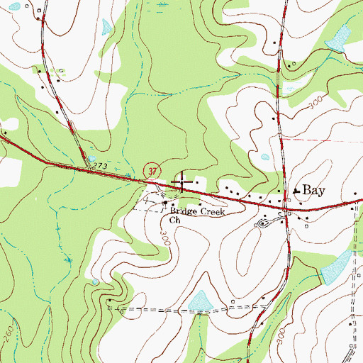 Topographic Map of Bay Church, GA