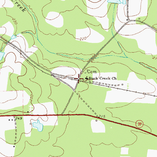 Topographic Map of Bayboro (historical), GA