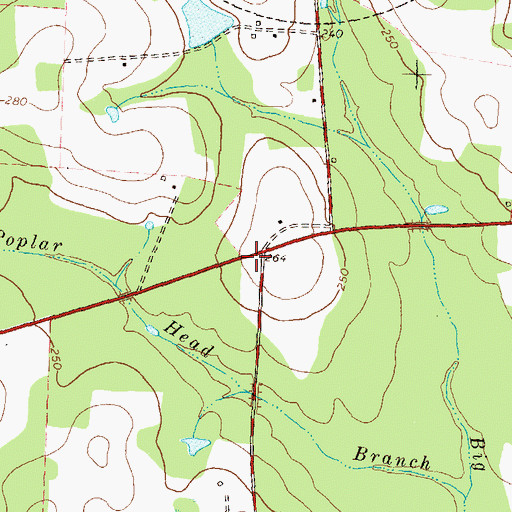 Topographic Map of Bayboro School (historical), GA