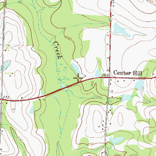 Topographic Map of Bridge Creek School (historical), GA
