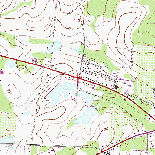 Topographic Map of Centreville School (historical), GA