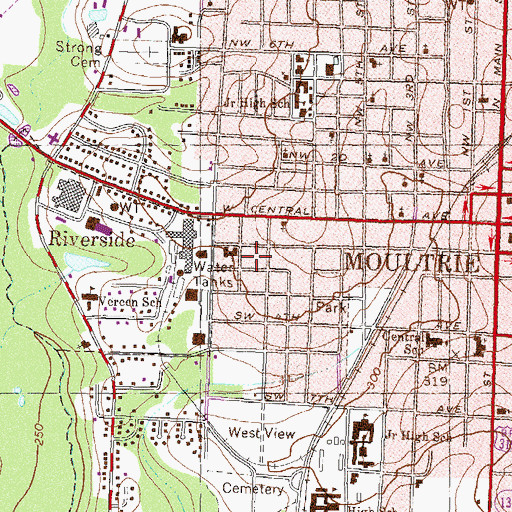 Topographic Map of Church of God (historical), GA