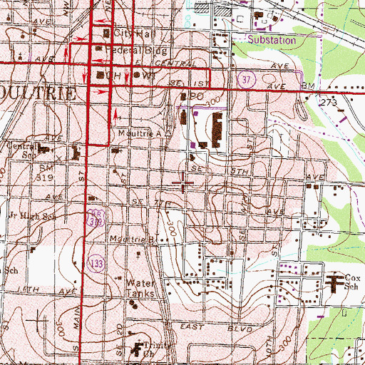 Topographic Map of The Church of Jesus Christ of Latter Day Saints, GA
