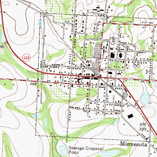 Topographic Map of Doerun Baptist Church, GA