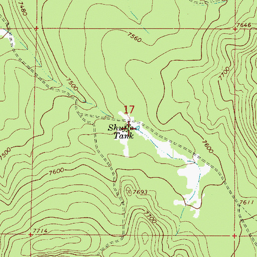 Topographic Map of Shuffs Tank, AZ