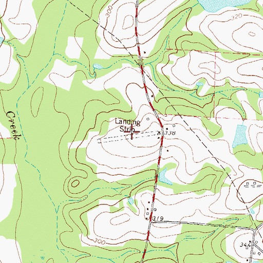 Topographic Map of Emory Carlton Airport (historical), GA