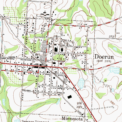 Topographic Map of First Methodist Church, GA