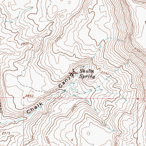 Topographic Map of Shulte Spring, AZ