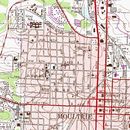 Topographic Map of Friendship Baptist Church, GA