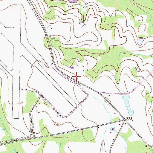 Topographic Map of Indian Creek School (historical), GA