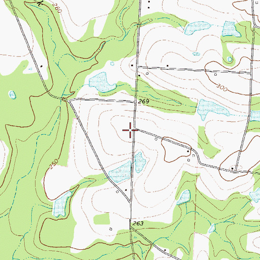 Topographic Map of Leila Church (historical), GA