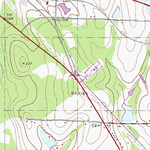Topographic Map of Marble (historical), GA