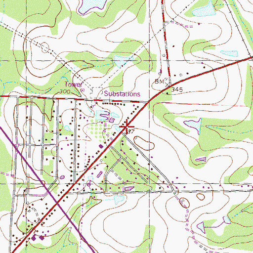 Topographic Map of New Covenant Church, GA