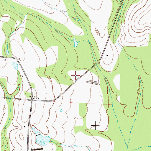 Topographic Map of Oak Grove School (historical), GA
